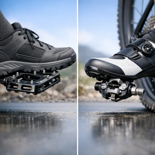 Flat pedály vs nášlapné pedály: jak vybrat správný typ pro váš styl jízdy