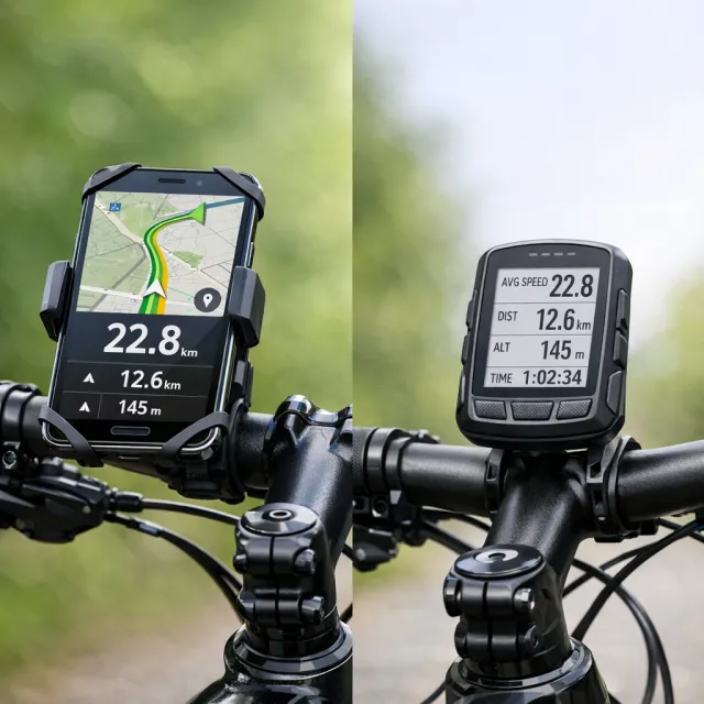 Držák telefonu vs cyklopočítač