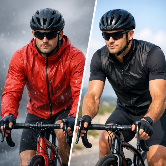 Cyklistická bunda vs vesta