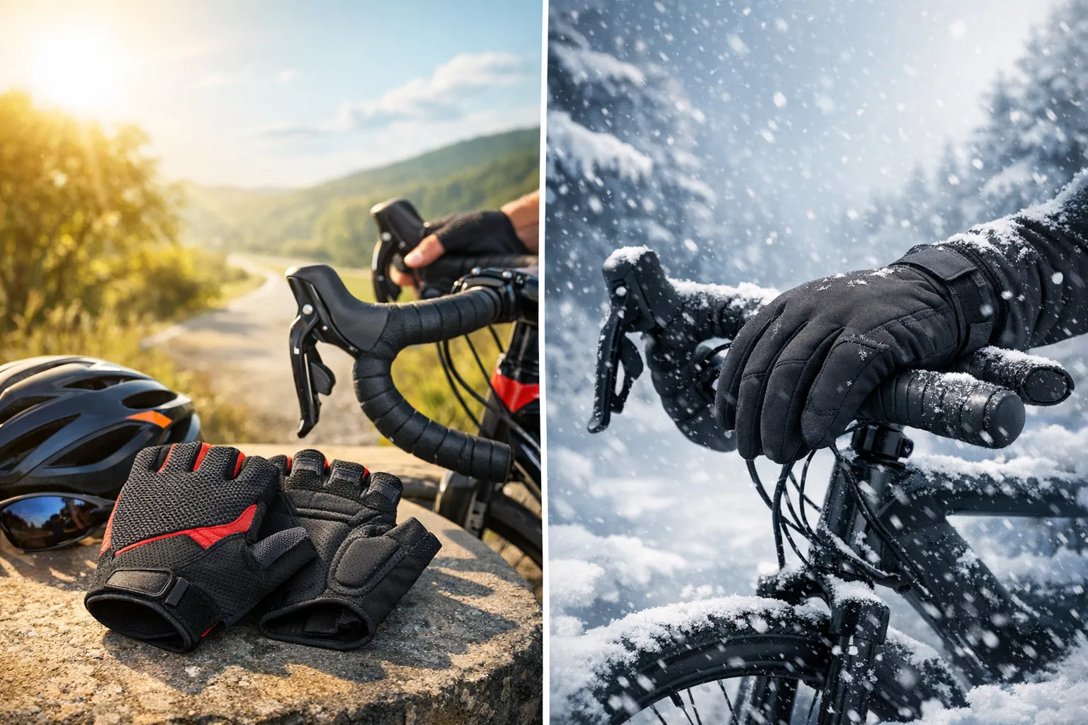 Letní vs zimní cyklistické rukavice: jak vybrat správný typ do každého počasí