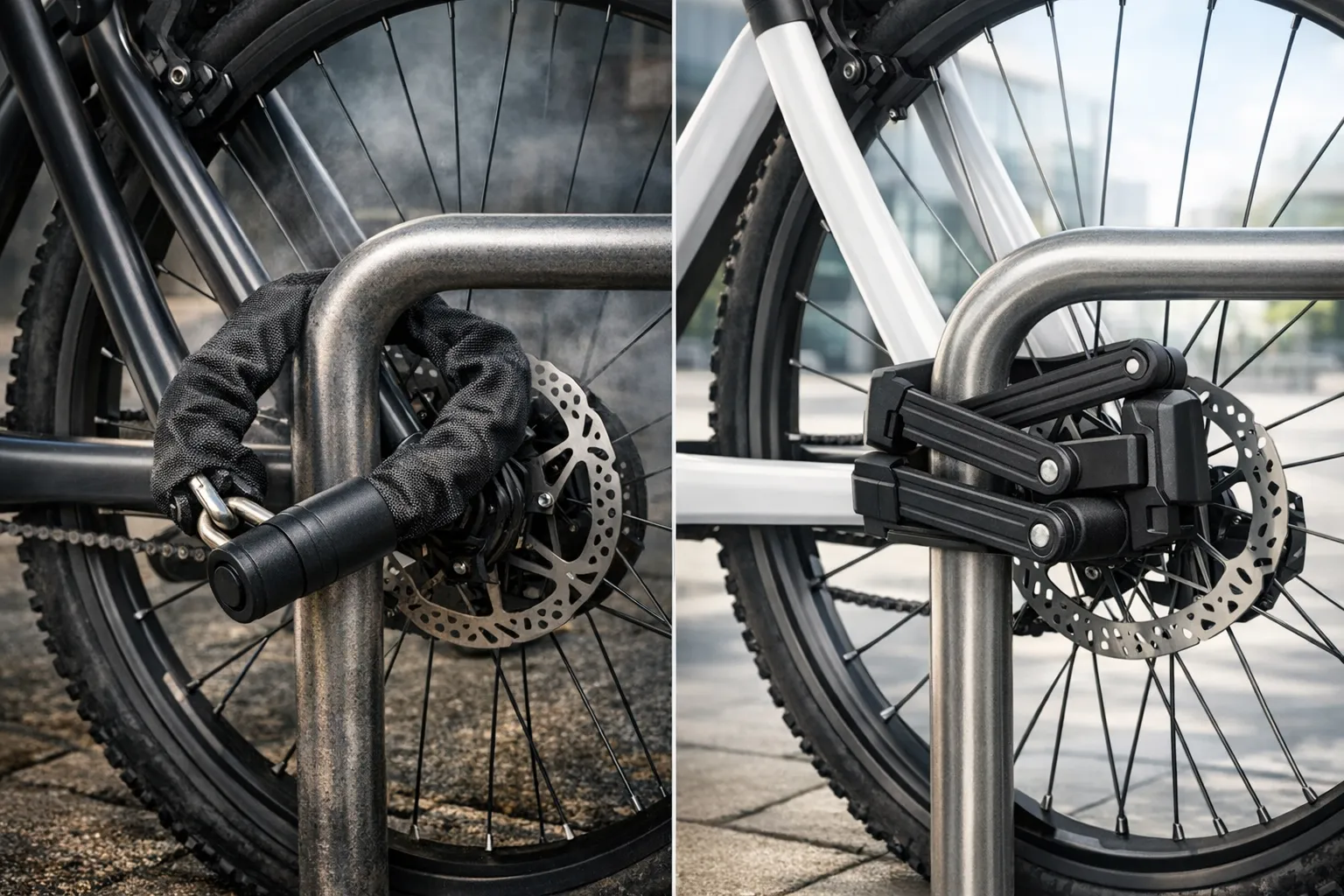 Řetězový zámek vs skládací zámek