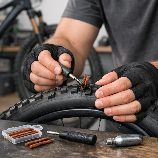 Jak opravit bezdušový plášť pomocí opravného knotu?