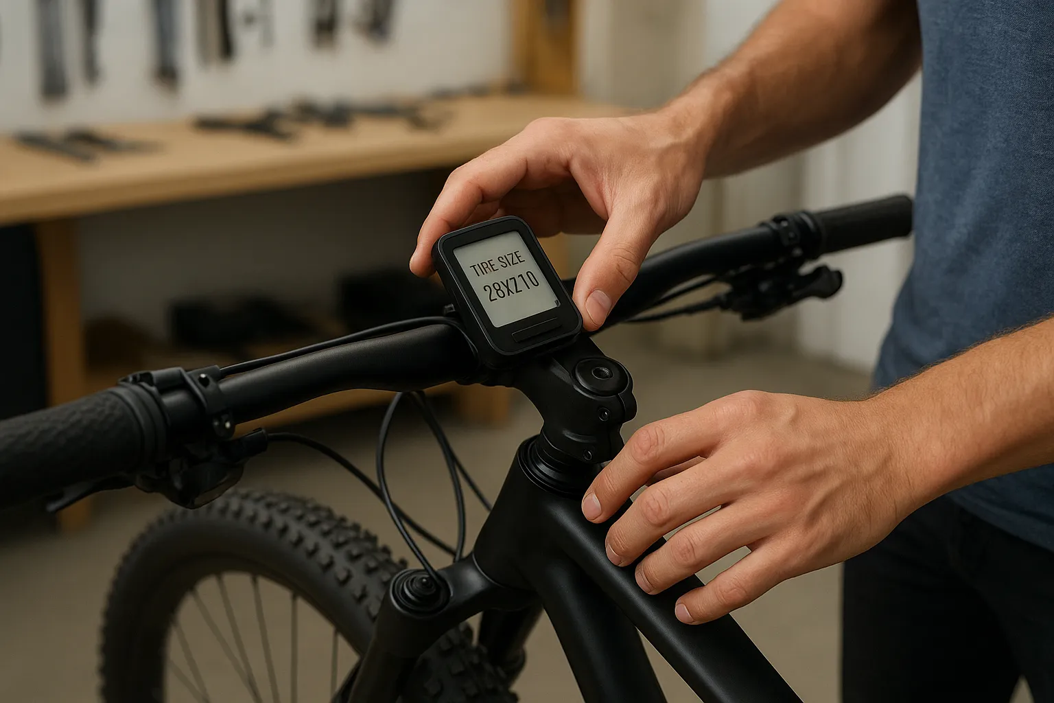 Jak nastavit průměr pláště u computeru na kolo