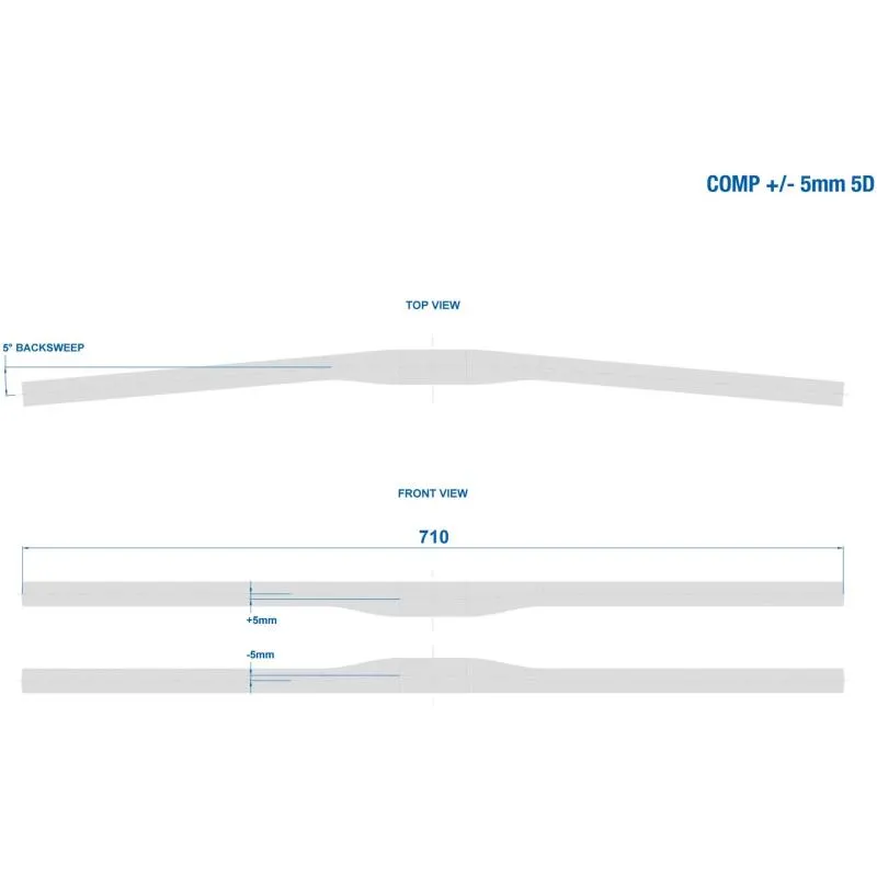 Řídítka Ritchey Comp Flat 5D - 710/31,8 mm, černá - 3