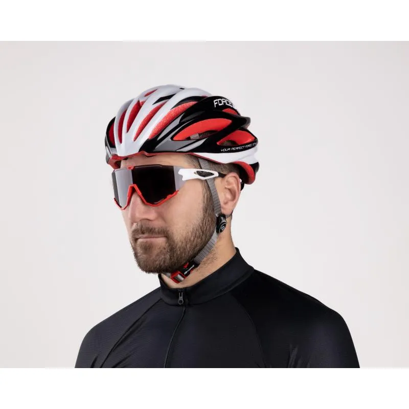 Brýle FORCE CREED - černá zrcadlová skla, bílo-červené - 6