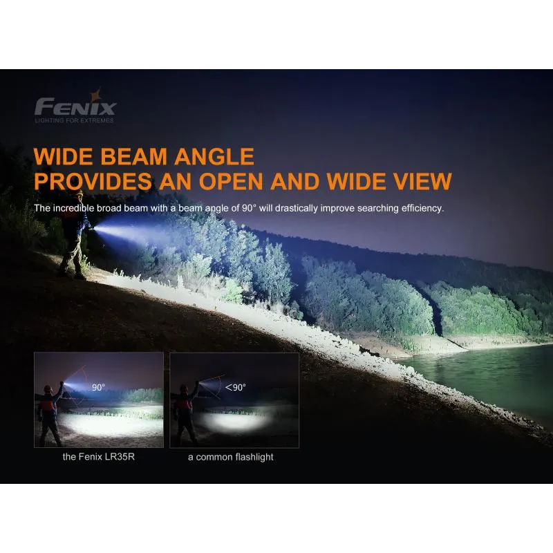 Svítilna Fenix LR35R LED - 10000 lm, součástí 2 akumulátory ARB-L21-4000P USB 4000 mAh (Li-ion) - 6