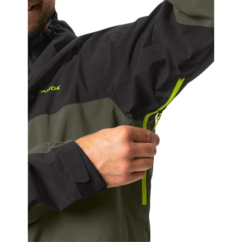 Bunda Vaude Moab Rain - pánská, s kapucí, khaki - 6