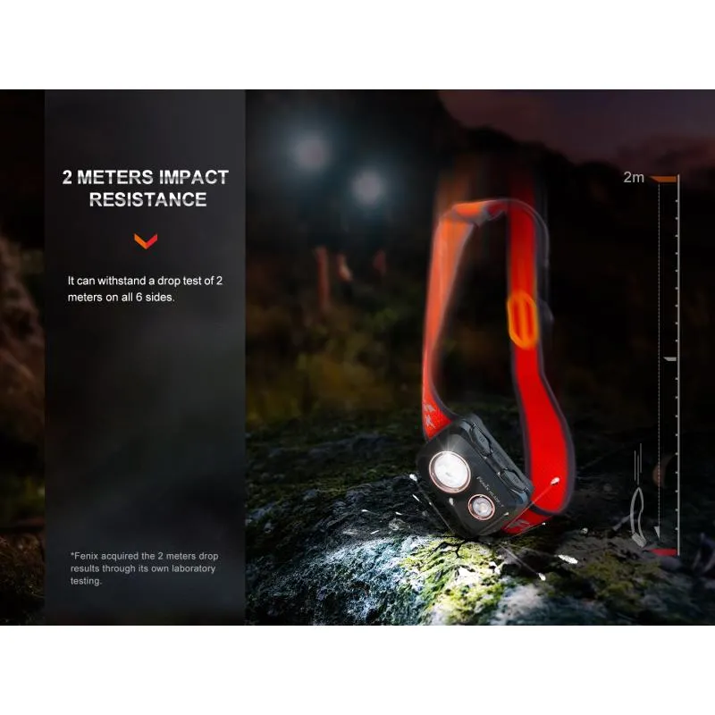 Čelovka Fenix HL32R-T - 800 lm, součástí akumulátor 1900 mAh, červená - 7