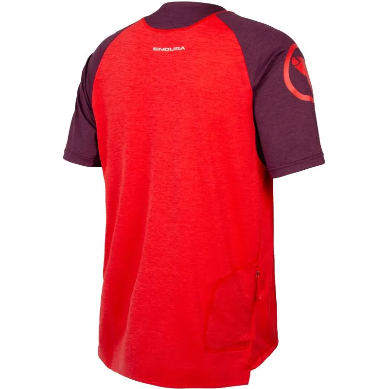 Dres Endura SingleTrack S/S E3204 - pánské, krátký, granátové jablko - 2