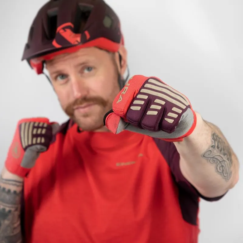 Dres Endura SingleTrack S/S E3204 - pánské, krátký, granátové jablko - 4