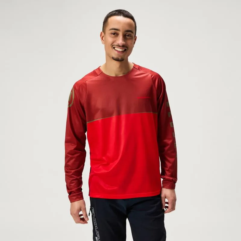 Dres Endura Core Printed L/S Tee RE5107 - pánské, dlouhý, volný, černá - 8
