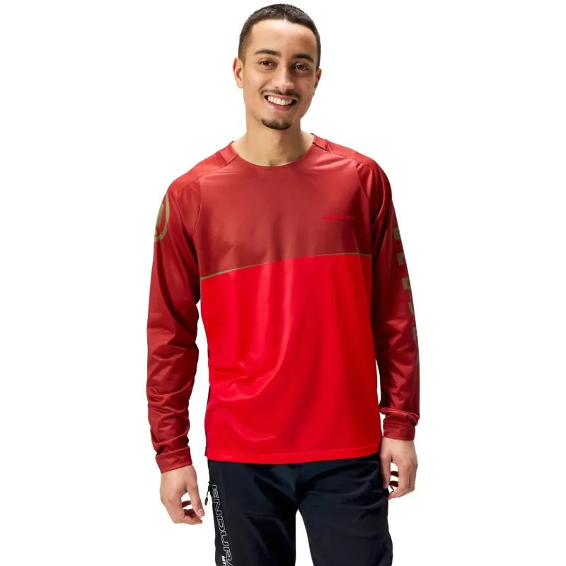 Dres Endura Core Printed L/S Tee RE5107 - pánské, dlouhý, volný, černá - 6