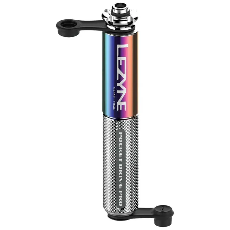 Pumpička Lezyne Pocket Drive Pro - cestovní, délka 141,3 mm, neo metalická stříbrná - 2