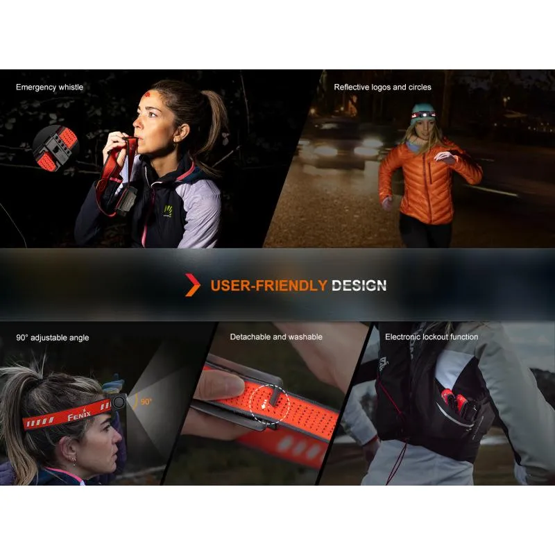 Čelovka Fenix HM62-T - 1200 lm, součástí Li-ion akumulátor 18650 18650 mAh, magma - 11