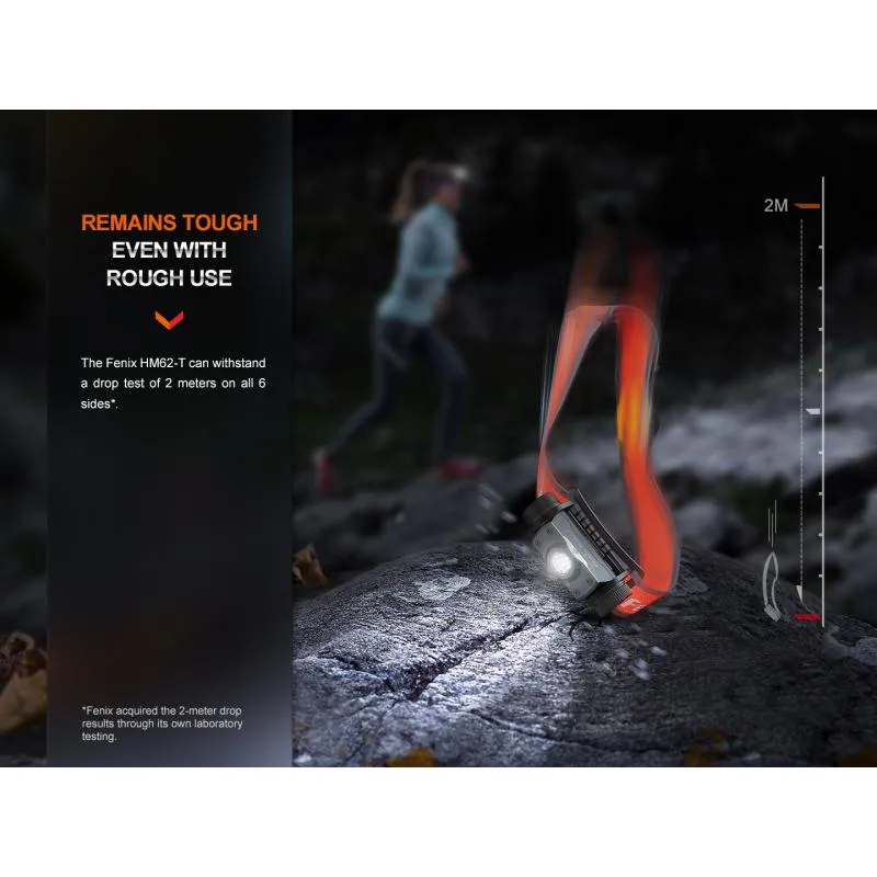 Čelovka Fenix HM62-T - 1200 lm, součástí Li-ion akumulátor 18650 18650 mAh, magma - 9