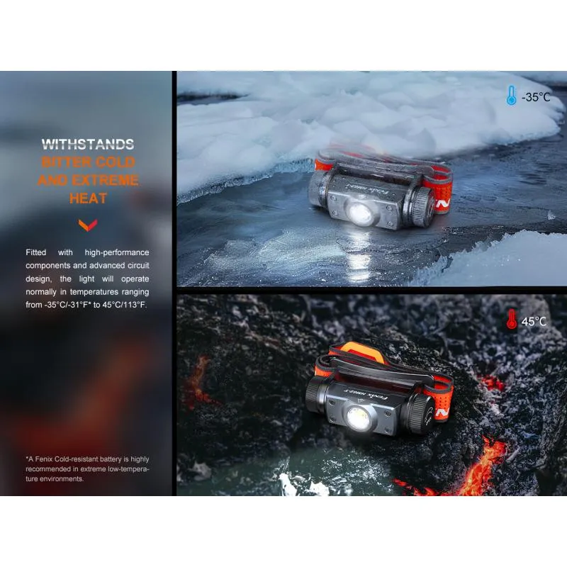 Čelovka Fenix HM62-T - 1200 lm, součástí Li-ion akumulátor 18650 18650 mAh, magma - 8