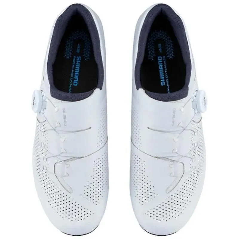 Tretry Shimano SH-RC3 Wide - pánské, silniční, širší verze, bílá - 2